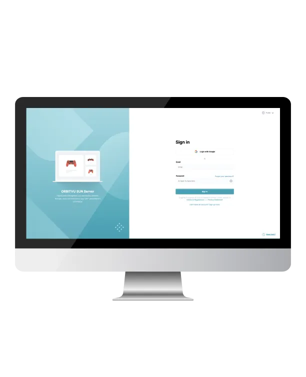 Écran de connexion sur moniteur de bureau