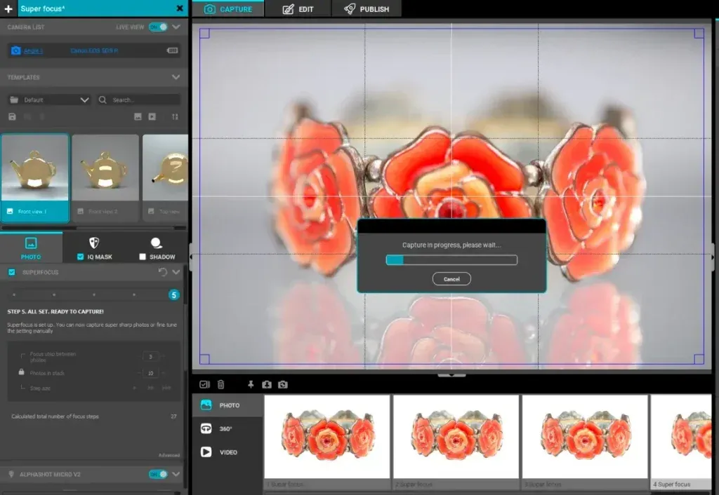 Capture Super Focus du bracelet Rose
