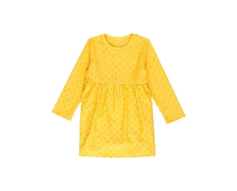 Packshot à plat d’une robe jaune