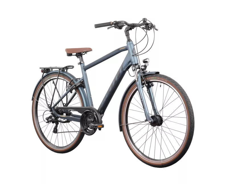 Packshot de vélo urbain gris