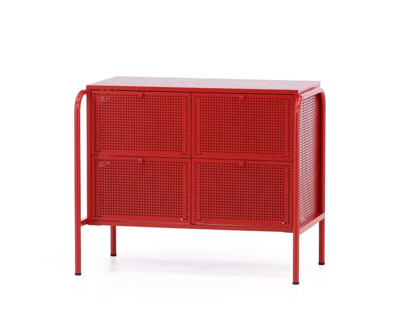 Packshot d’armoire rouge