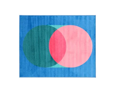 Packshot de tapis bleu