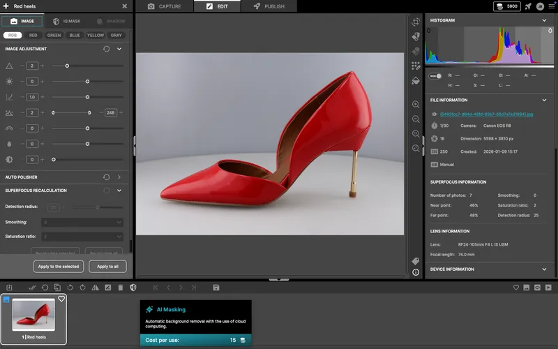Cliquez sur l'outil AI Masking