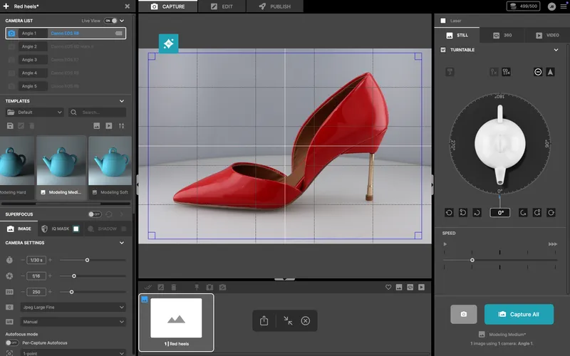 Photographiez le produit sans l'IQ Mask