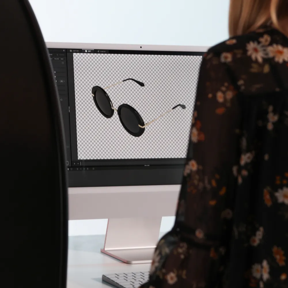 Photographie interactive de lunettes