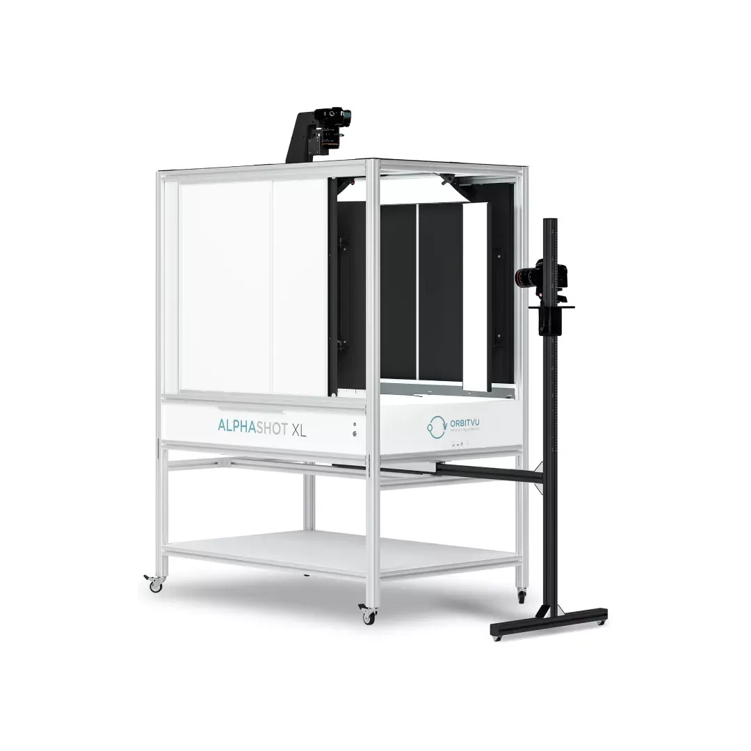 Grand studio automatisé de photographie de produits avec boîte à lumière