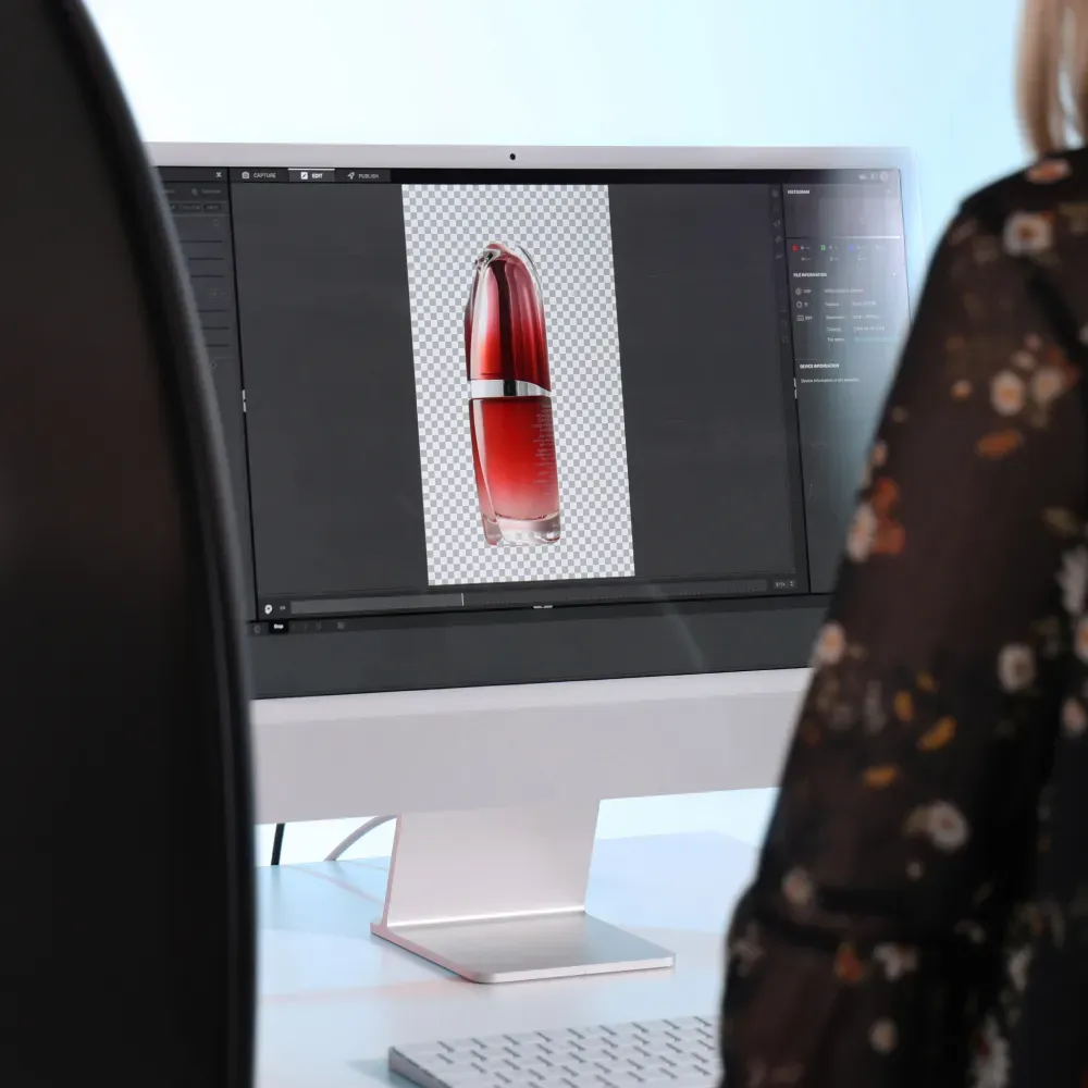 Flux de travail photo soins de la peau et cosmétiques avec l’assistance d’Orbitvu