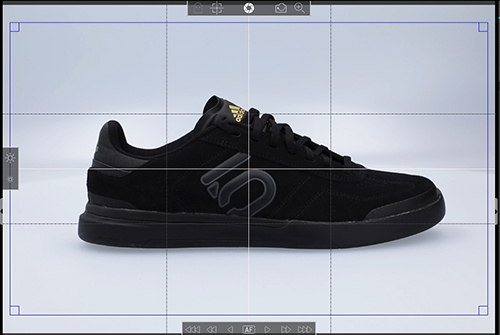 chaussure de sport noire - cadrez le produit pour une image 360