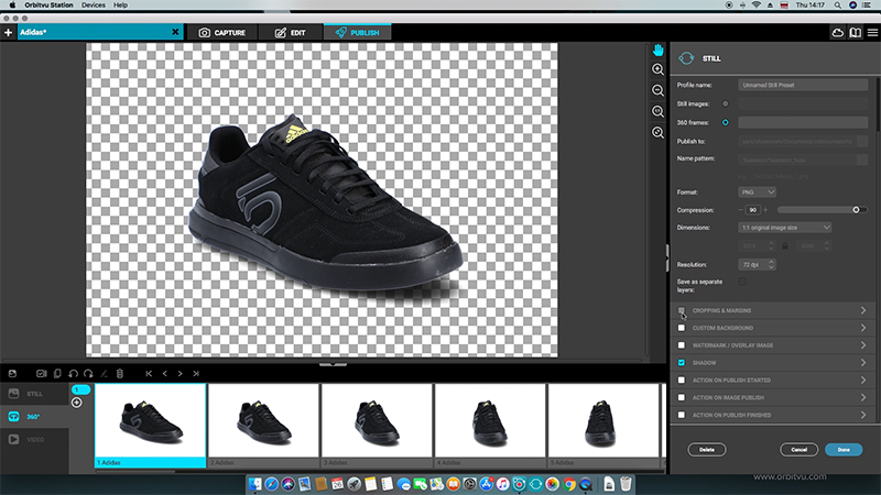 logiciel pour la photographie 360 ​​- chaussure de sport noire